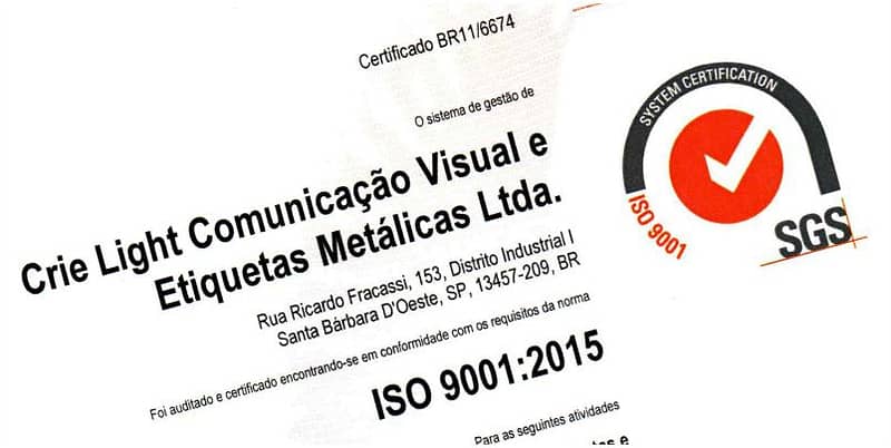 Crie Light ISO 9001